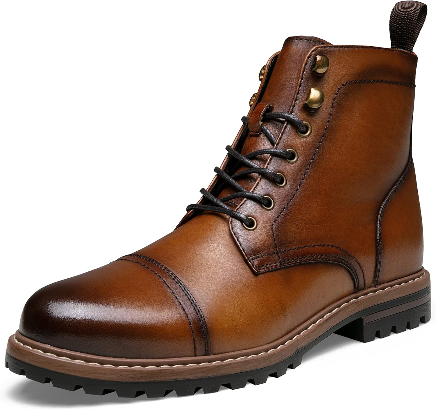 Jousen Mens Boots Premium Leather Cap Toe Casual Boots Chukka Dress Boots for Me...