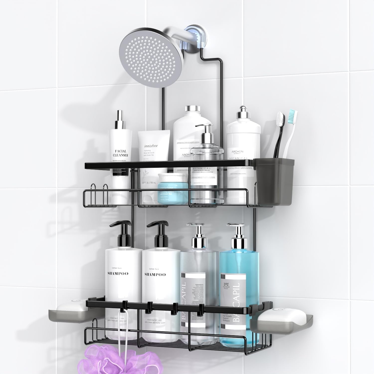 Shower Caddy Hanging Bathroom Organizer: Rustproof Shower Shelf for Inside Showe...