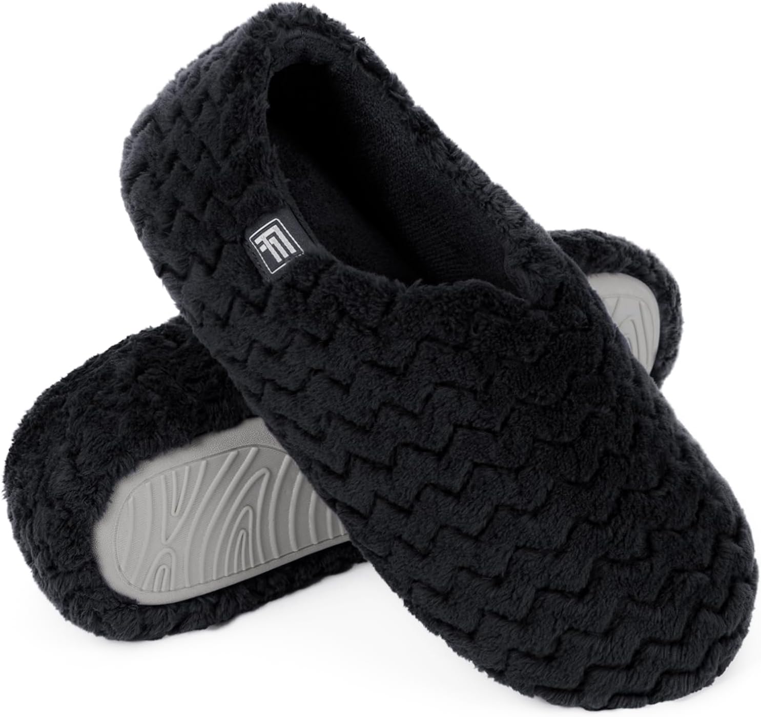 FamilyFairy Women's Memory Foam Slippers Soft Sherpa Lining Anti-Slip Lightweigh...