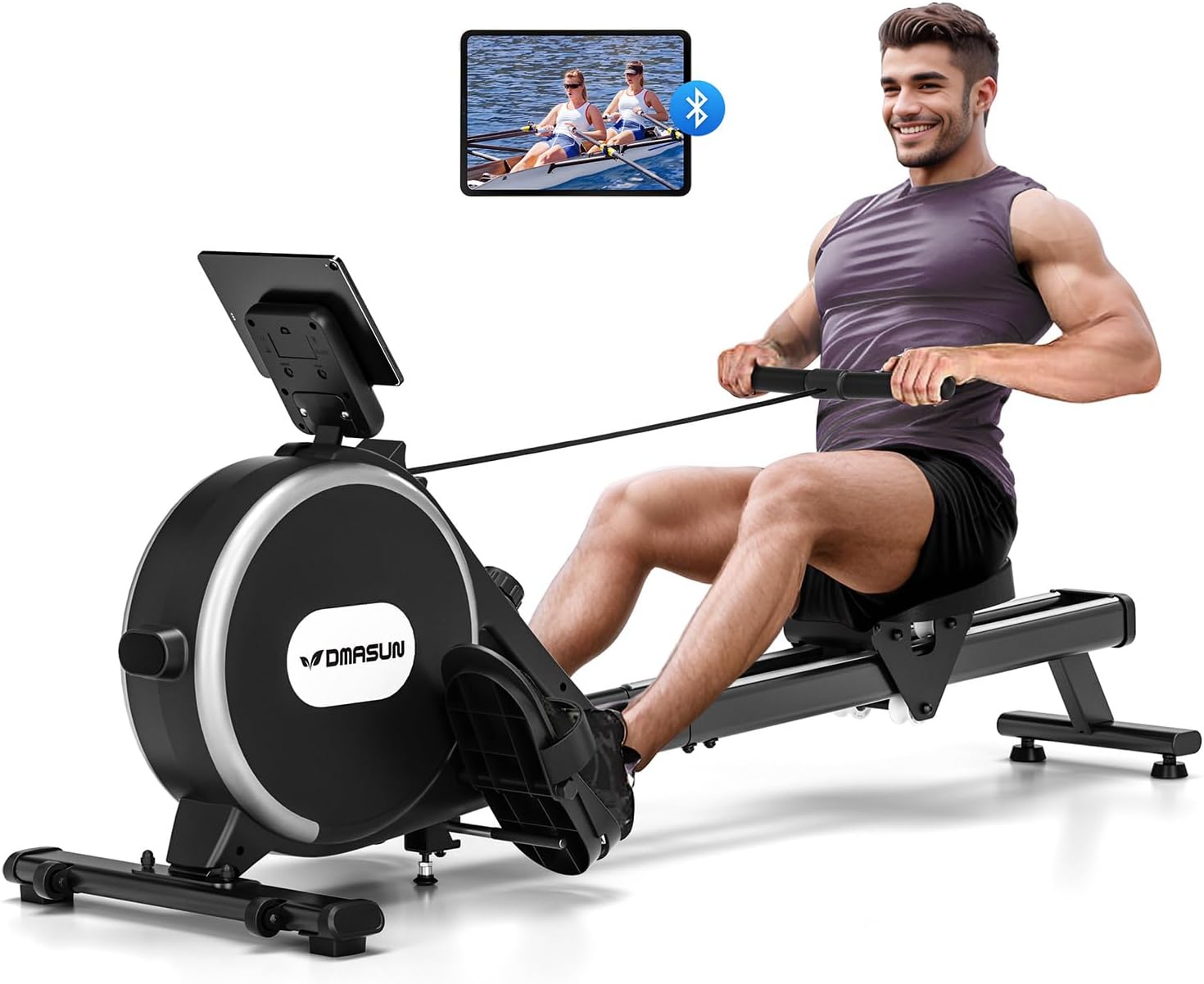 Rowing Machine, DMASUN Magnetic Rowing Machines for Home Gym - 350LB Capacity, R...