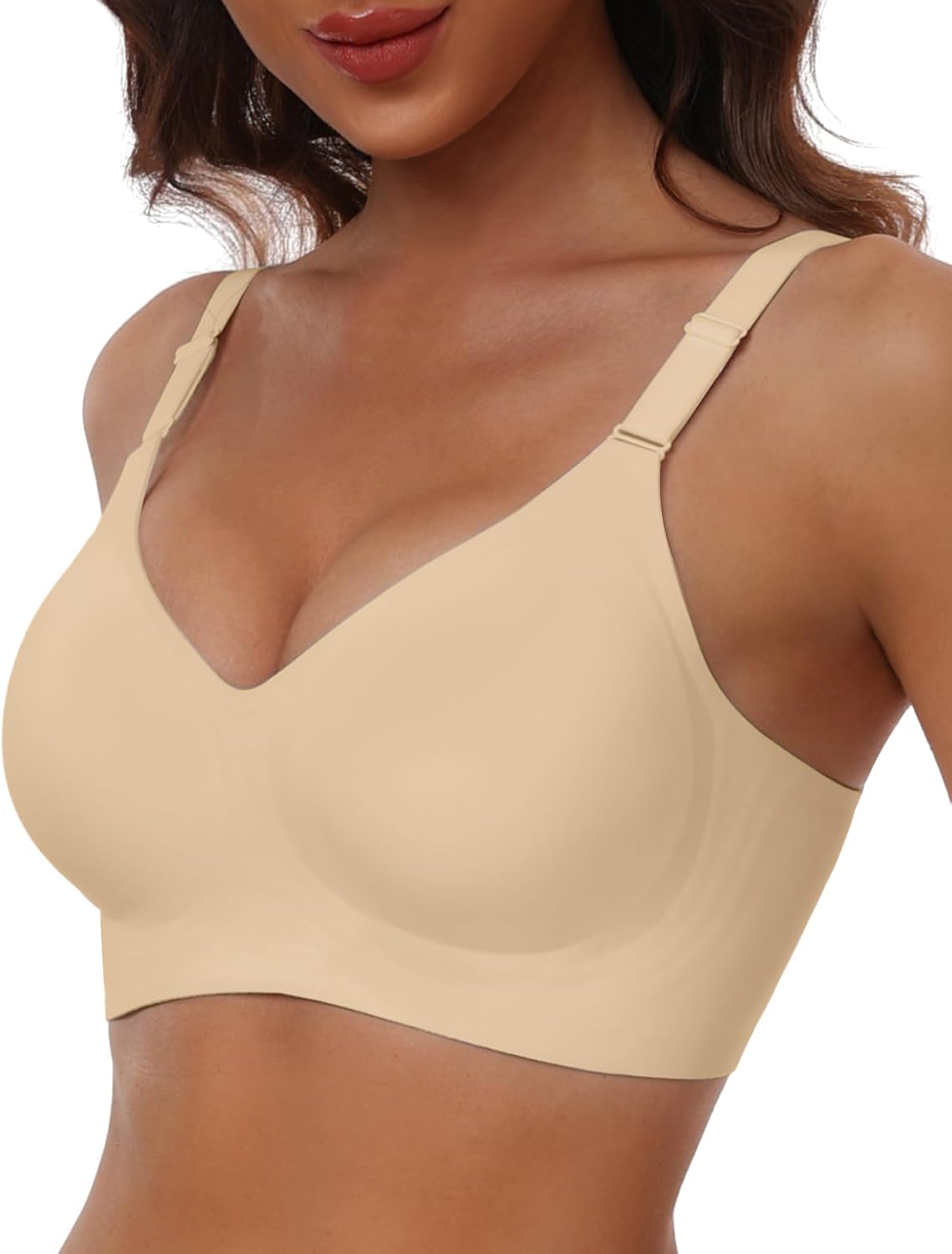 Comfortable Seamless Full Coverage Bra for Women Wireless Bras with Soft Support...