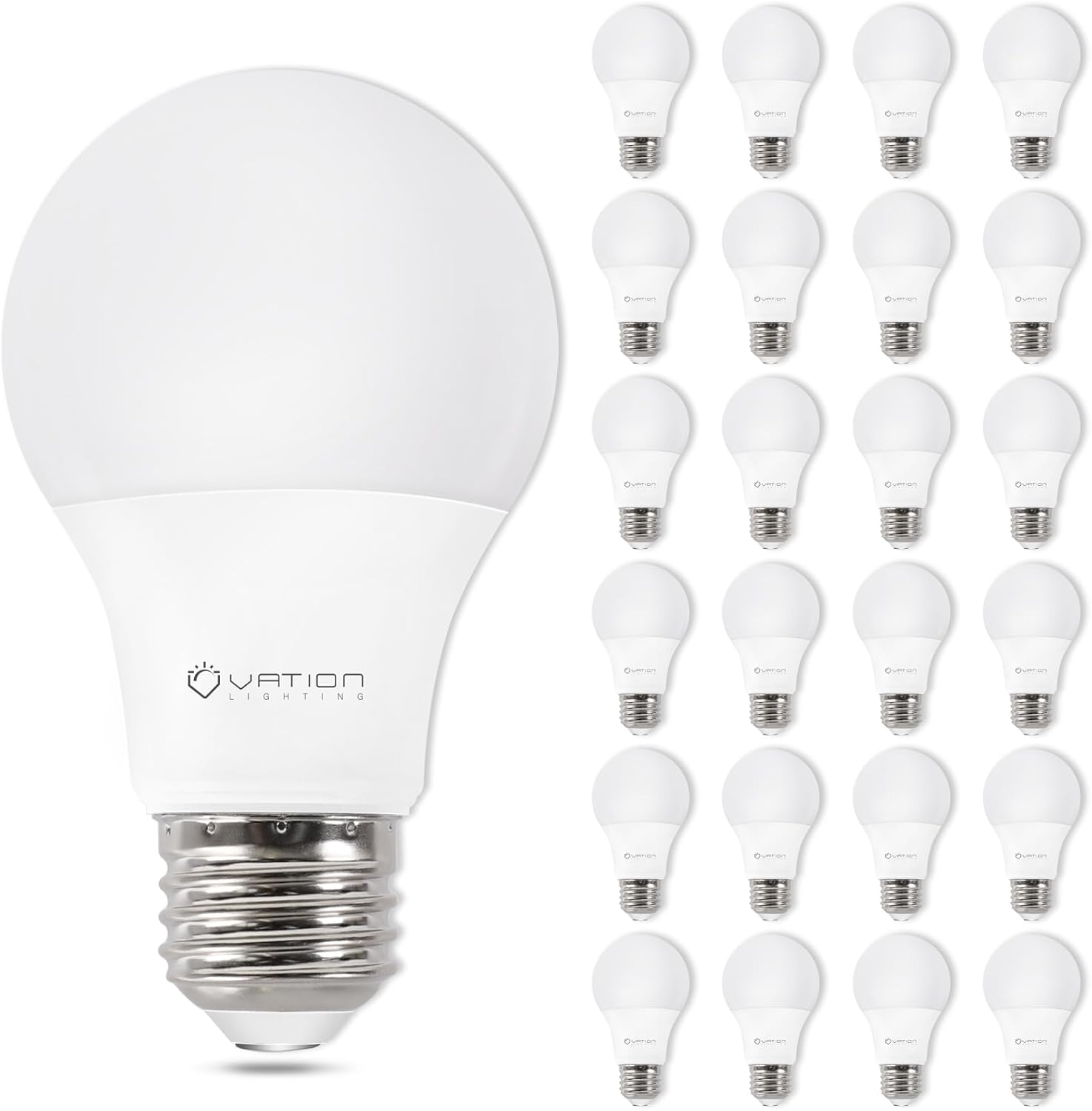 24 Pack A19 LED Light Bulb Daylight 5000K LED Bulbs, 60 Watt Equivalent, Efficie...
