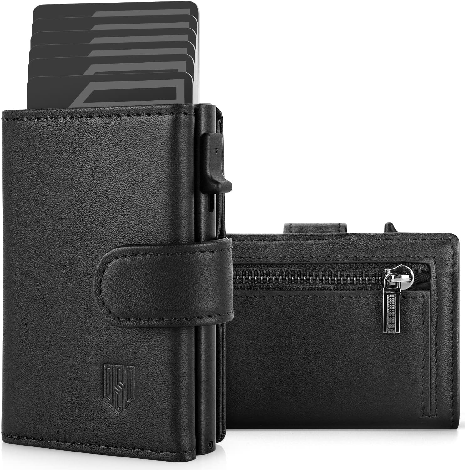 DODENSHA Card Holder Wallet Leather Wallets Mens Slim Minimalist Wallet Pop Up D...
