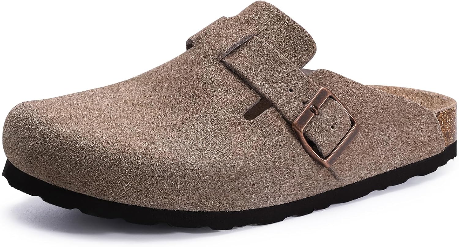Asgard Women's Suede Clogs Leather Mules Arch Support Potato Shoes with Comfort...