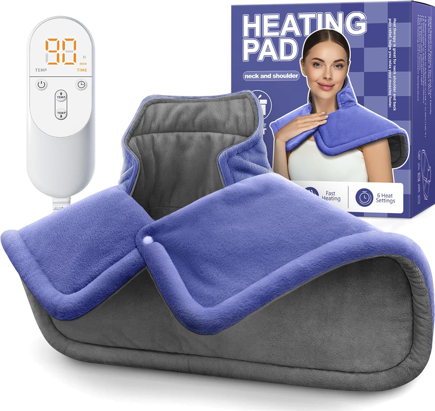 Heating pad for Neck Back Shoulder, Cramps Pain Relief, Christmas Gifts for Wome...