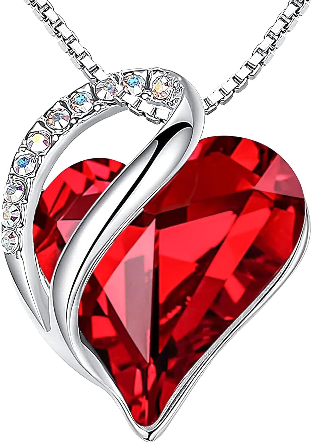 Leafael Valentine's Day Gifts Necklaces for Women, Infinity Love Heart Pendant w...