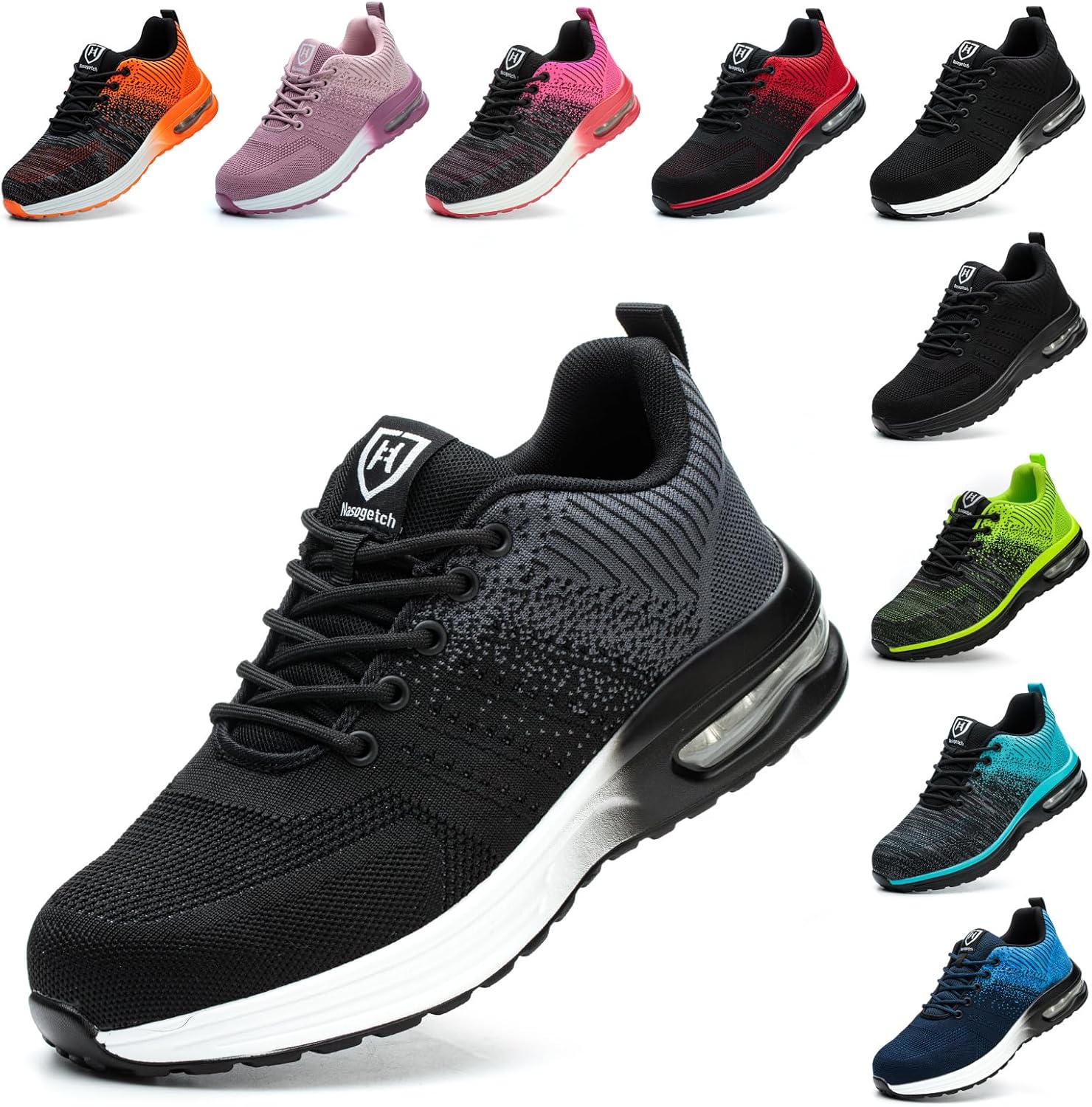 Baofular Safety Trainers Men Womens Steel Toe Trainers Lightweight Comfortable S...