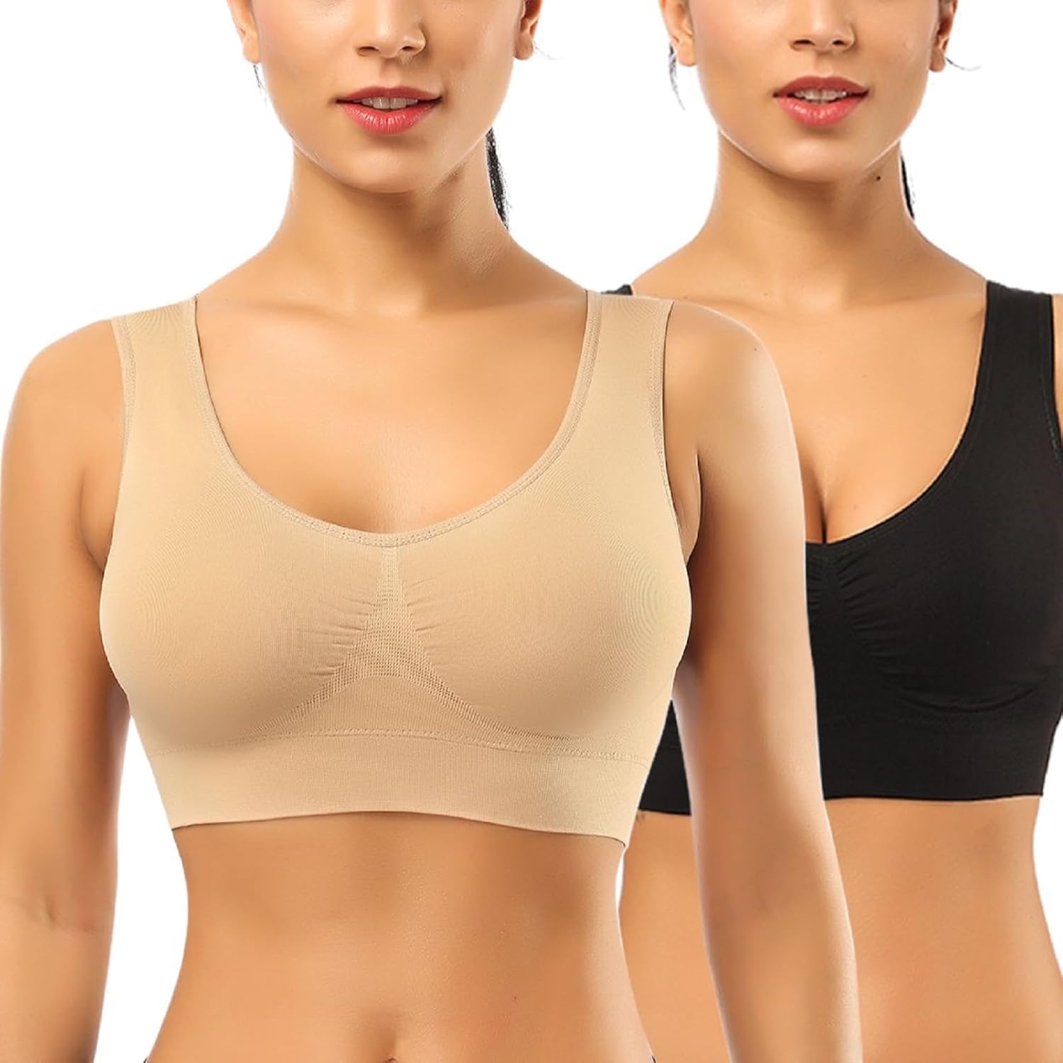 BESTENA Comfort Bra, Seamless Removable Pads Sleep Bras, Yoga Bra, Sports Bras f...
