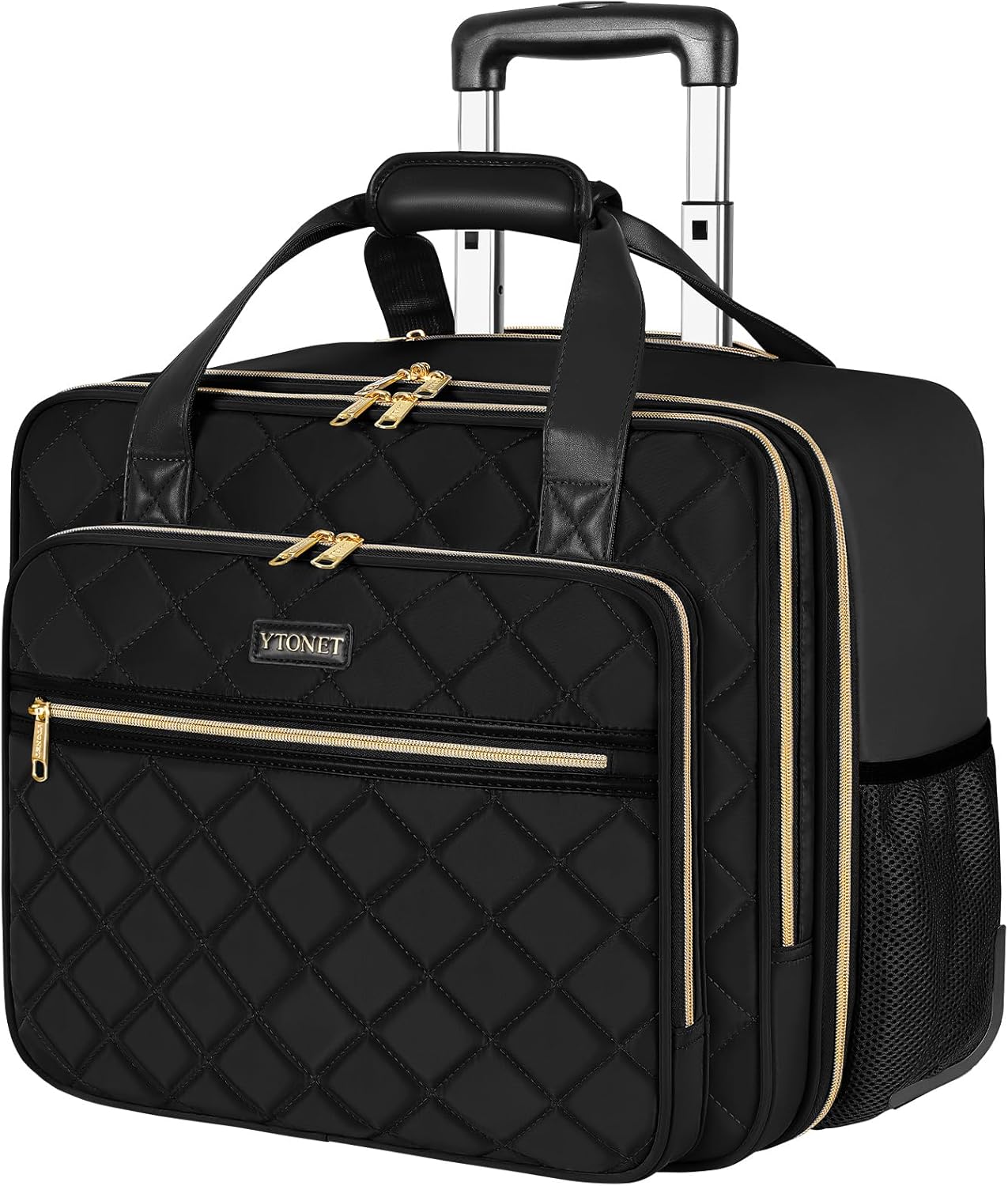 Ytonet Rolling Laptop Bag Women, Rolling Briefcase for Women, 17.3 Inch Laptop B...