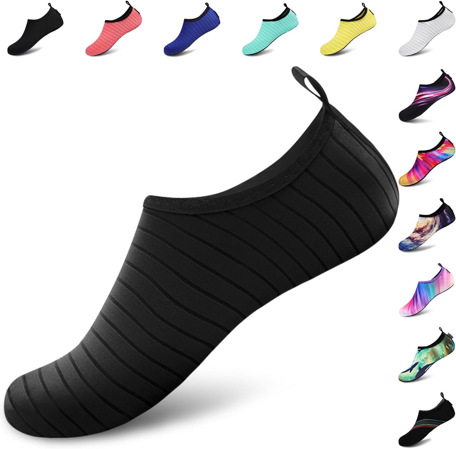 VIFUUR Water Sports Shoes Barefoot Quick-Dry Aqua Yoga Socks Slip-on for Men Wom...
