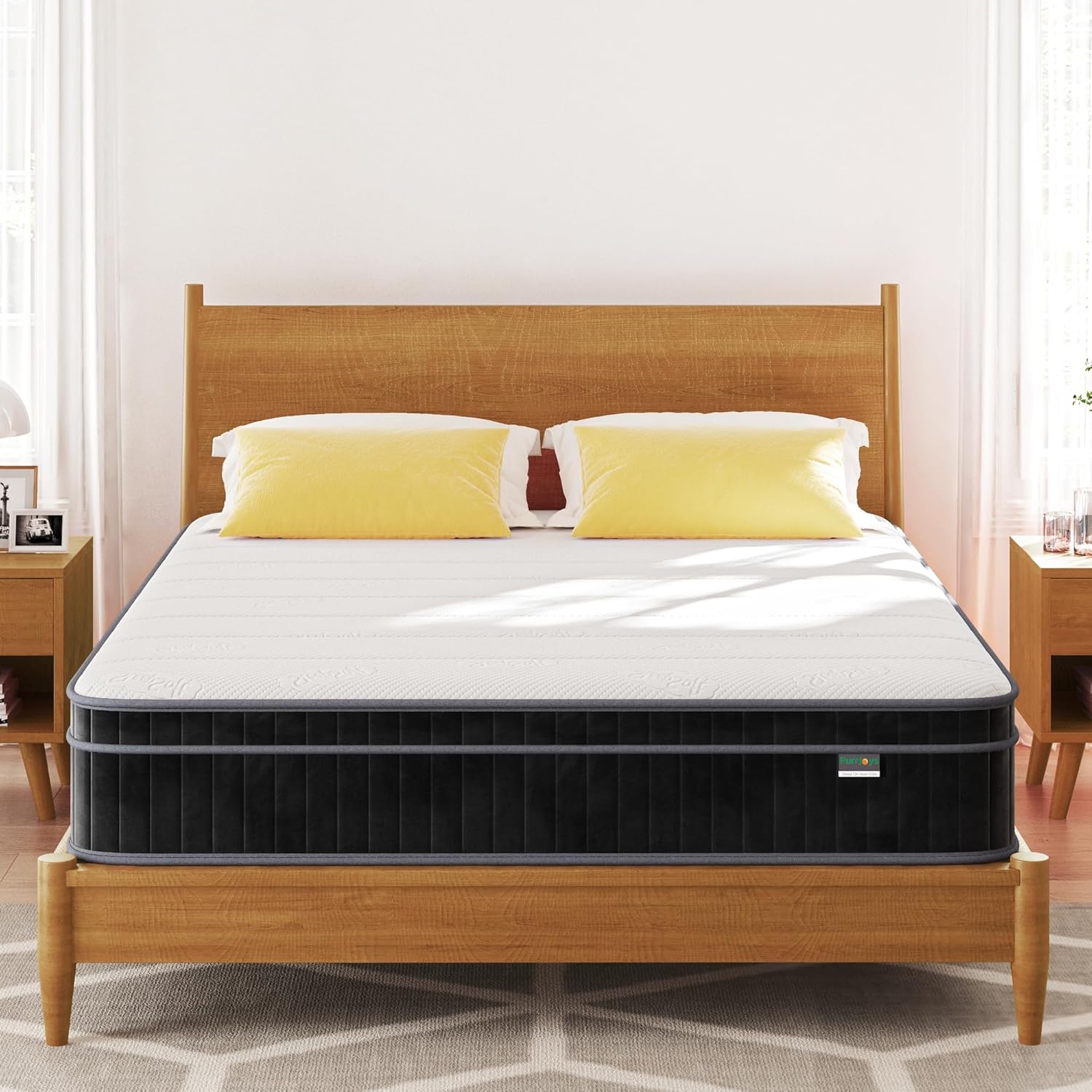 Firm Full Mattress, 12 inch Cooling-Gel Memory Foam and Pocket Spring Hybrid Mat...