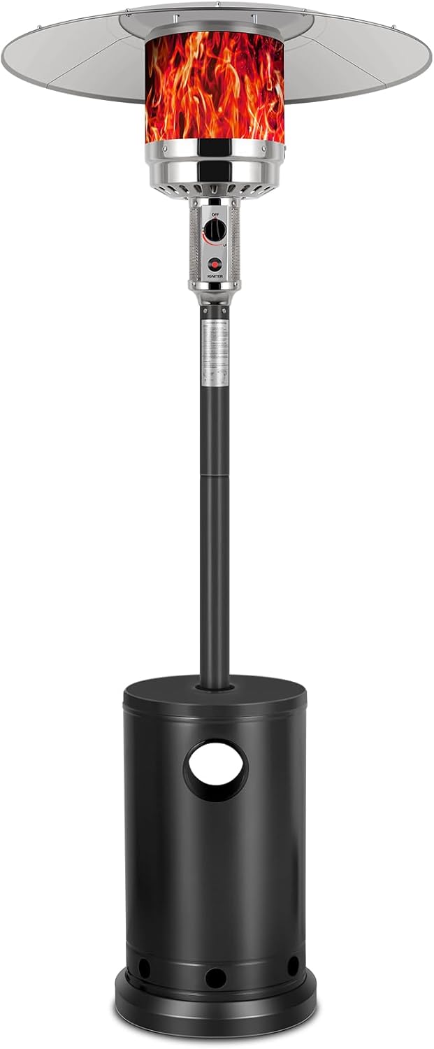 Hykolity 50,000 BTU Propane Patio Heater with Table Design, Stainless Steel Burn...