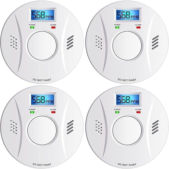 Smoke Detector and Carbon Monoxide Detector Co2 Detector Battery Powered with Te...