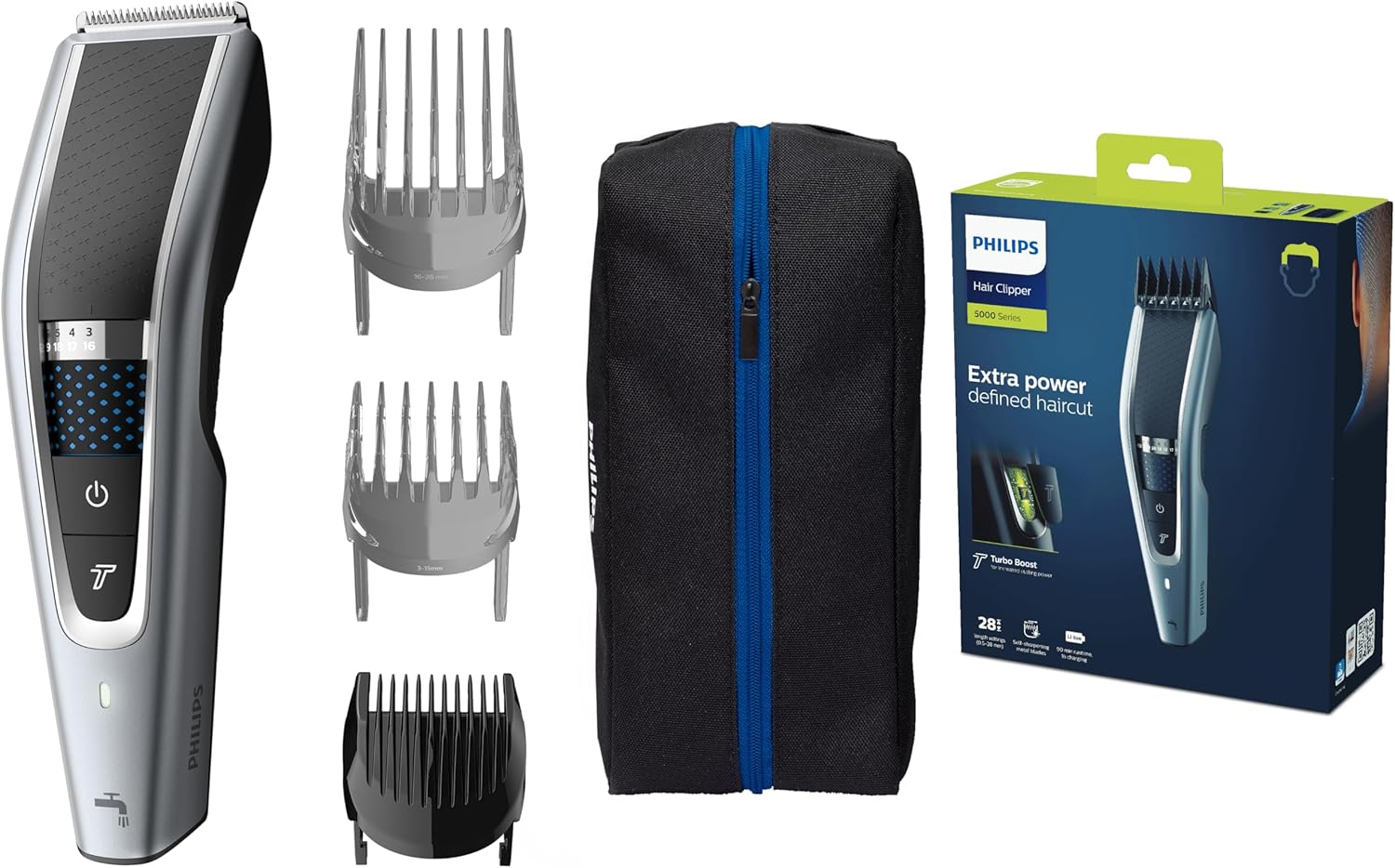 Philips Hair Clippers, Series 5000 Trim-n-Flow PRO Technology Hair Clipper, Full...