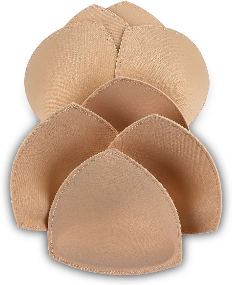 SERMICLE Bra Pad Inserts 4 Pairs, Bra Pads Sewn Padded for Sports Bra A/B or C/D...