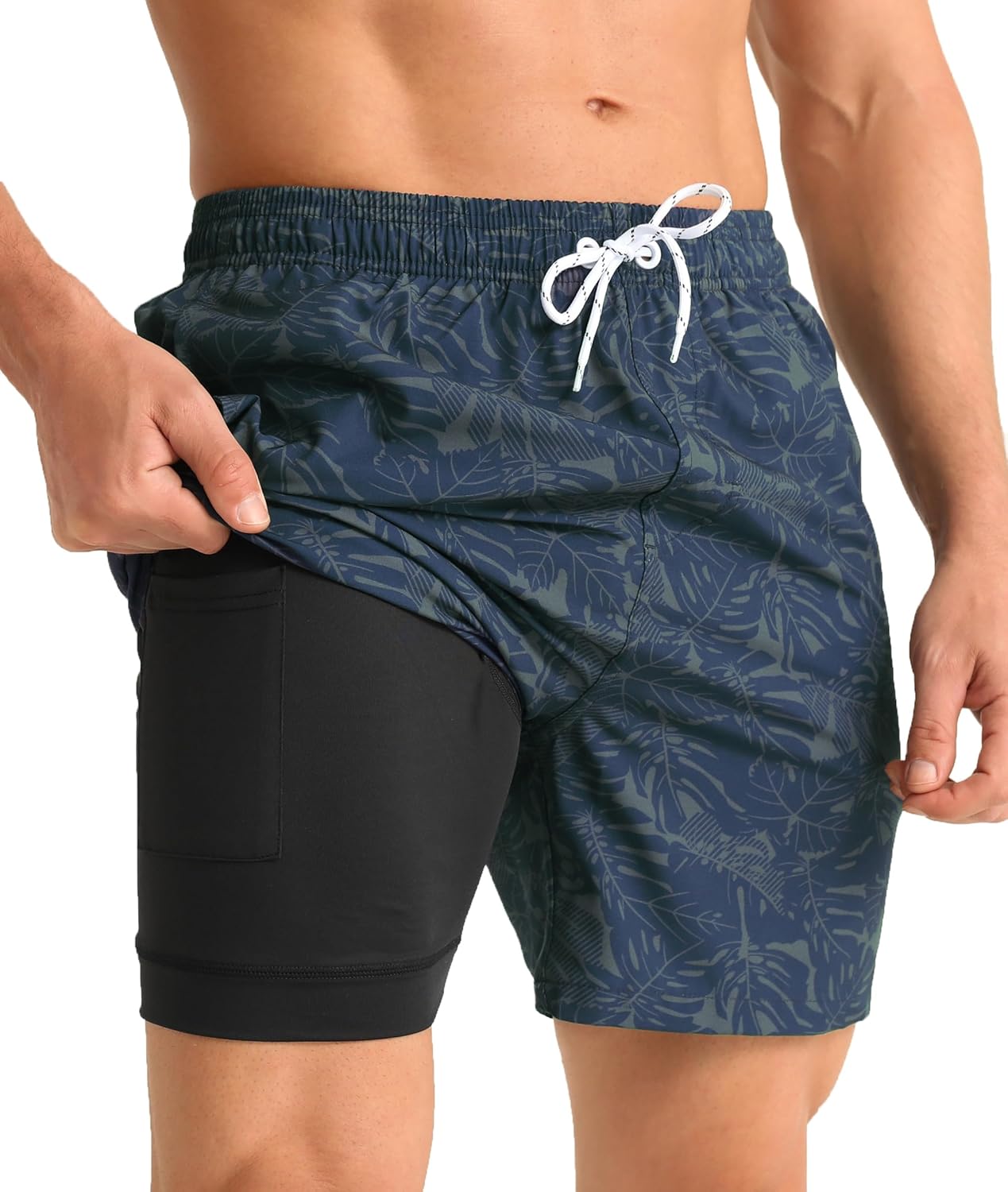 APTRO Mens Swimming Shorts Swimming Trunks Men Compression Liner Swim Shorts 7"...