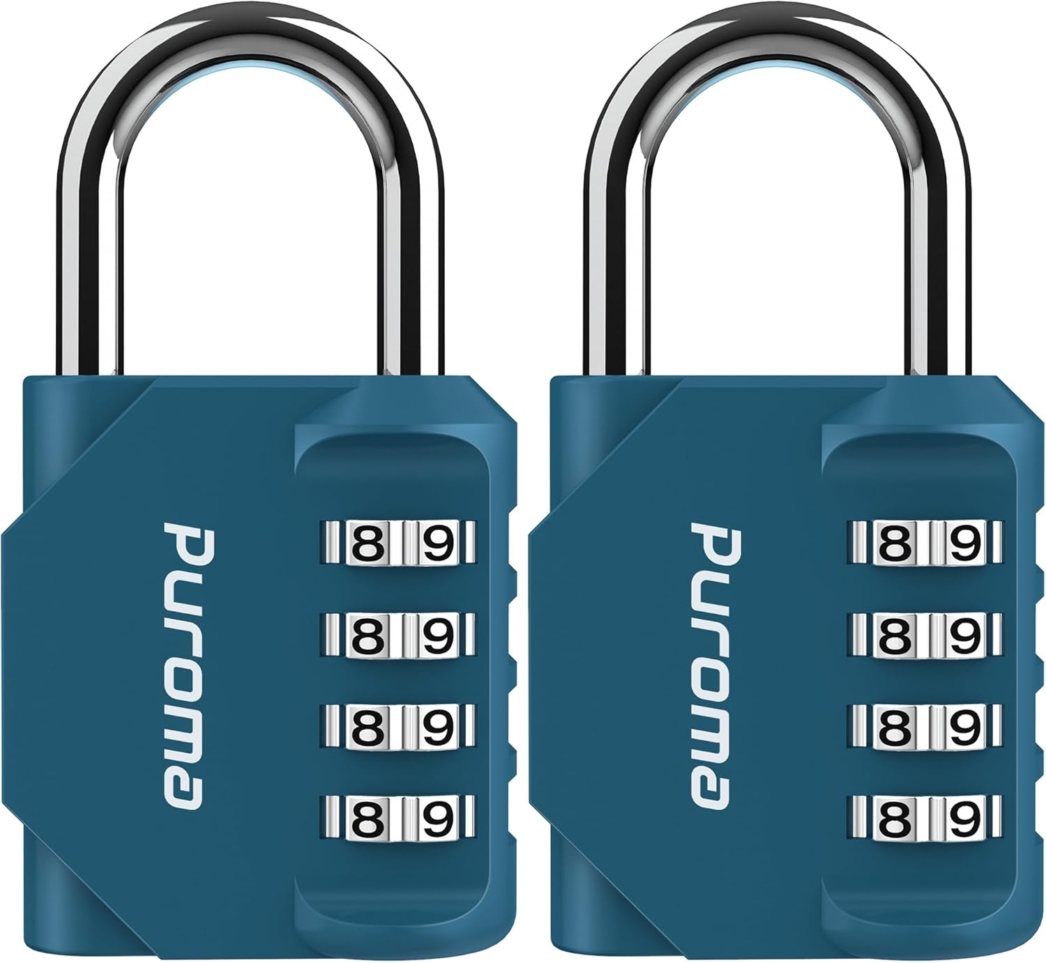 Puroma 2 Pack Combination Lock 4 Digit Locker Lock Outdoor Waterproof Padlock fo...