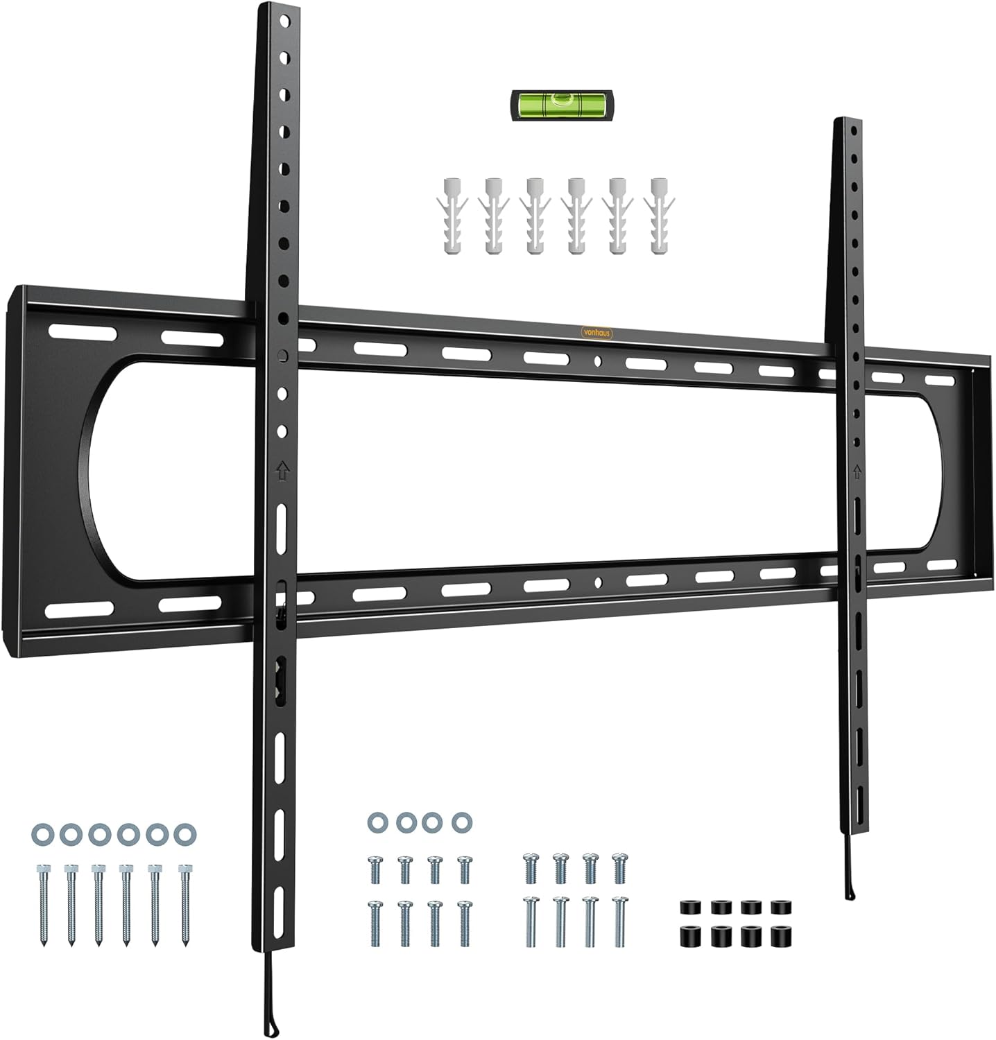 VonHaus TV Wall Bracket for 60-120" Screens, Ultra-Slim TV Bracket with Spirit L...