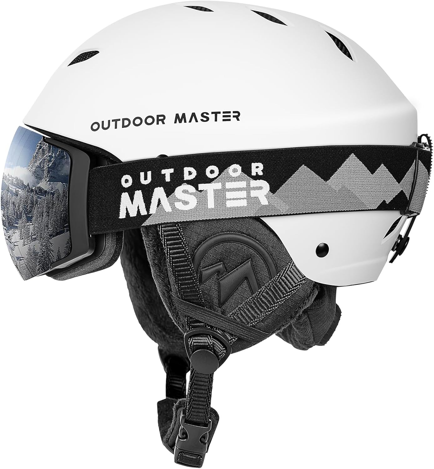 OutdoorMaster Ski Helmet Set,Kelvin Ski Helmet with Ski Goggles PRO - Snowboard...