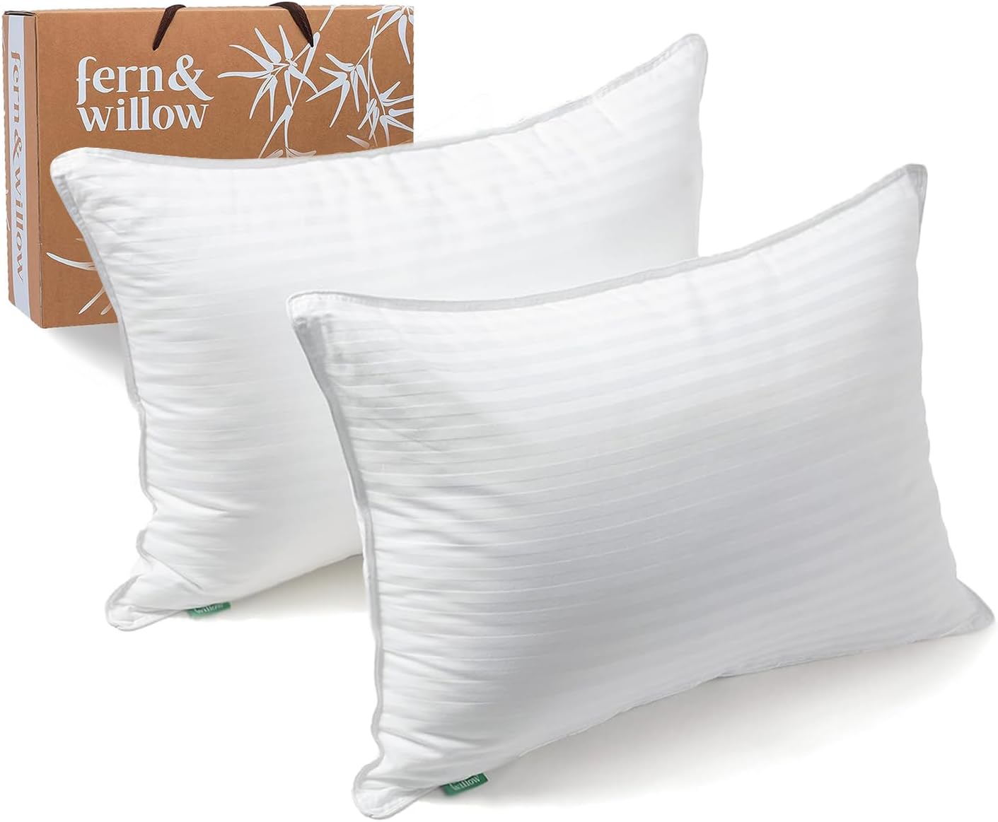 Premium Queen Size Bed Pillows - Set of 2, 20"x28", Cooling Hotel Quality, Down...