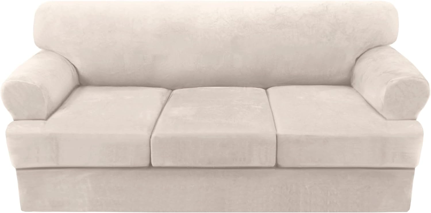 H.VERSAILTEX Sofa Cover 4 Piece T Cushion Sofa Slipcovers Couch Cover Furniture...