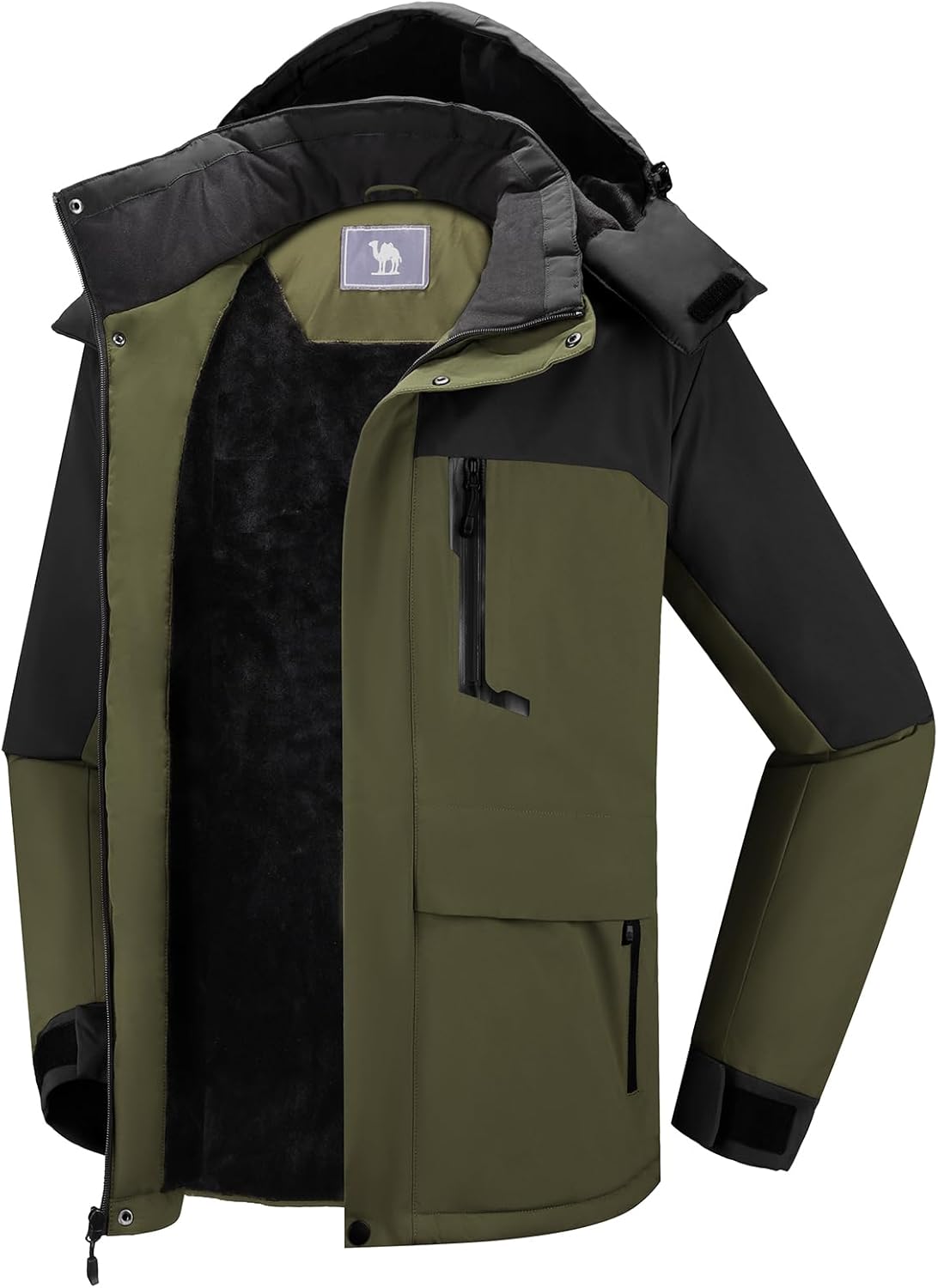 CAMEL CROWN Men's Winter Ski Jacket Mountain Snow Coats Waterproof Detachable Ho...