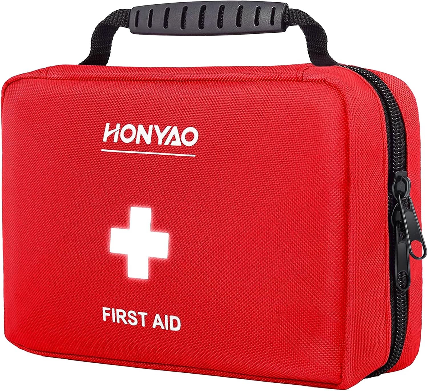 HONYAO® First Aid Kit 220 Pcs, First Aid Bag with Premium Waterproof Nylon Shell...