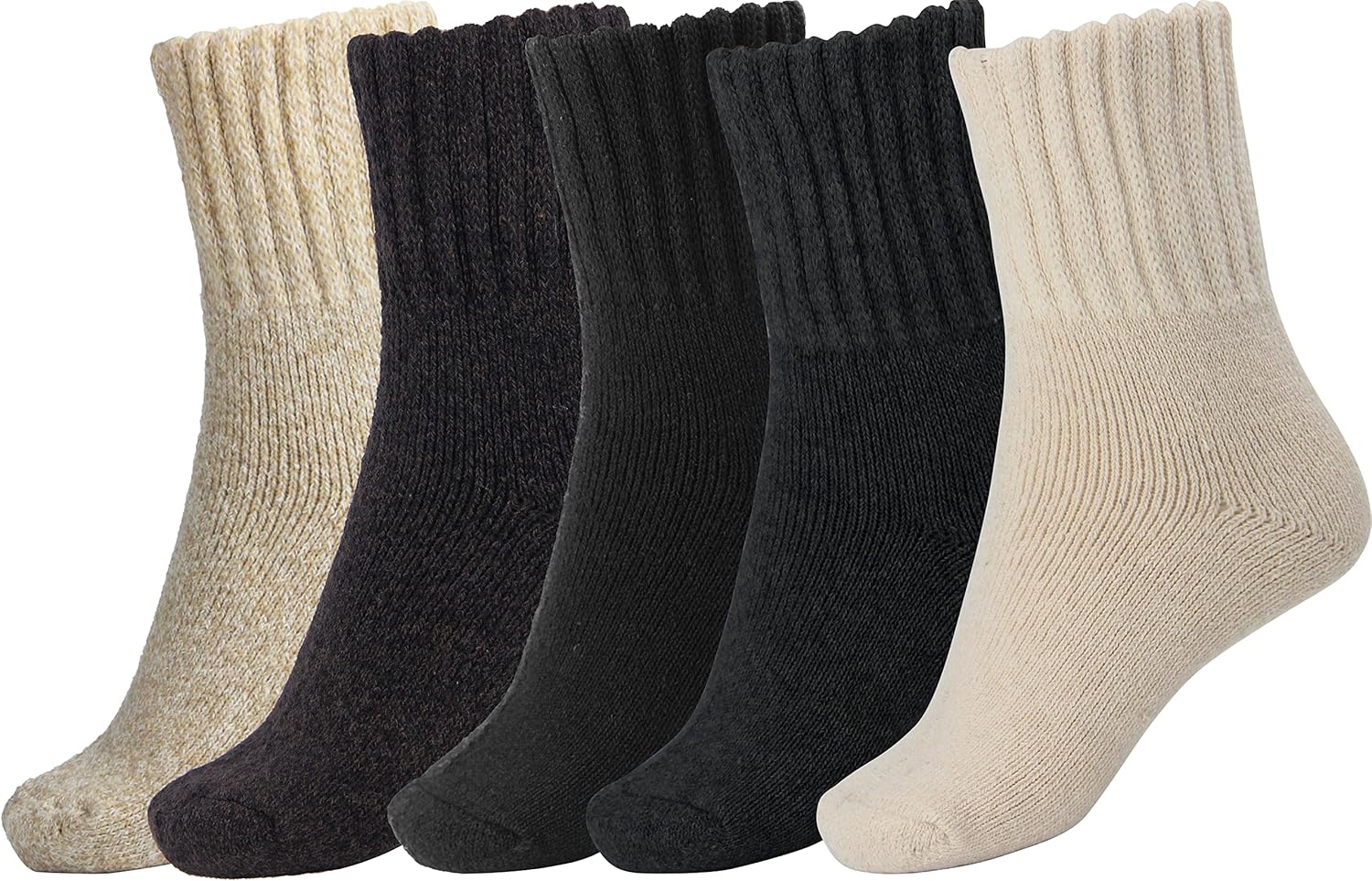 BomKinta Boot Socks for Women Winter Solid Thick Warm Socks Cozy Crew Socks Chri...