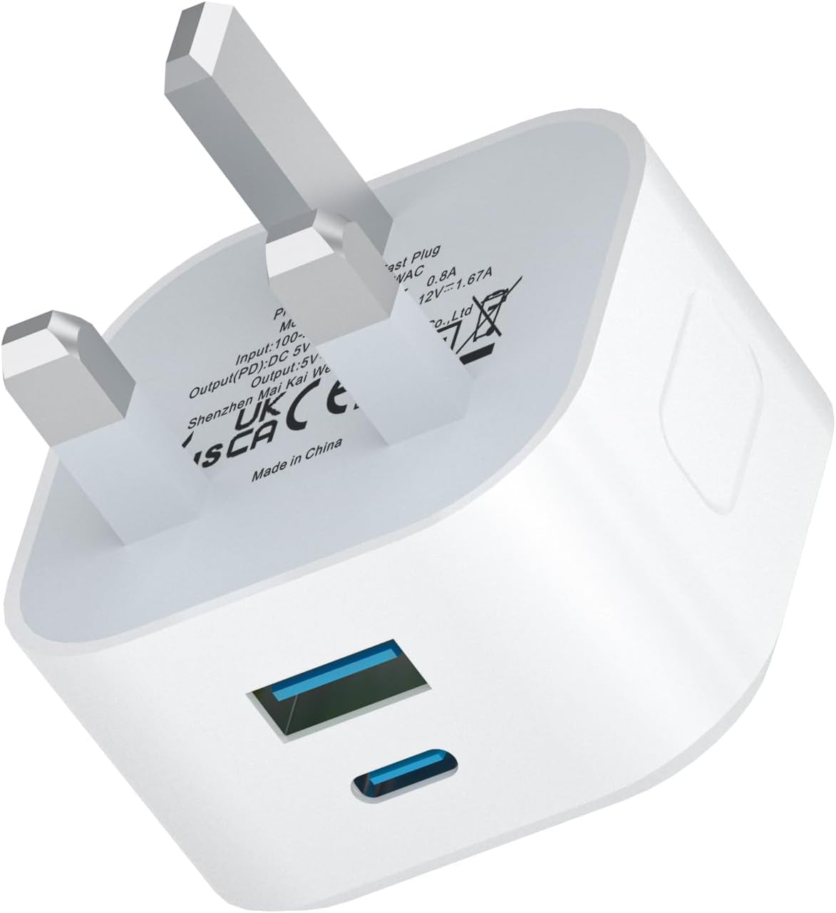 USB C Plug 20W Fast Charge, Apple iPhone Fast Charger Plug UK for iPhone 16/16 P...