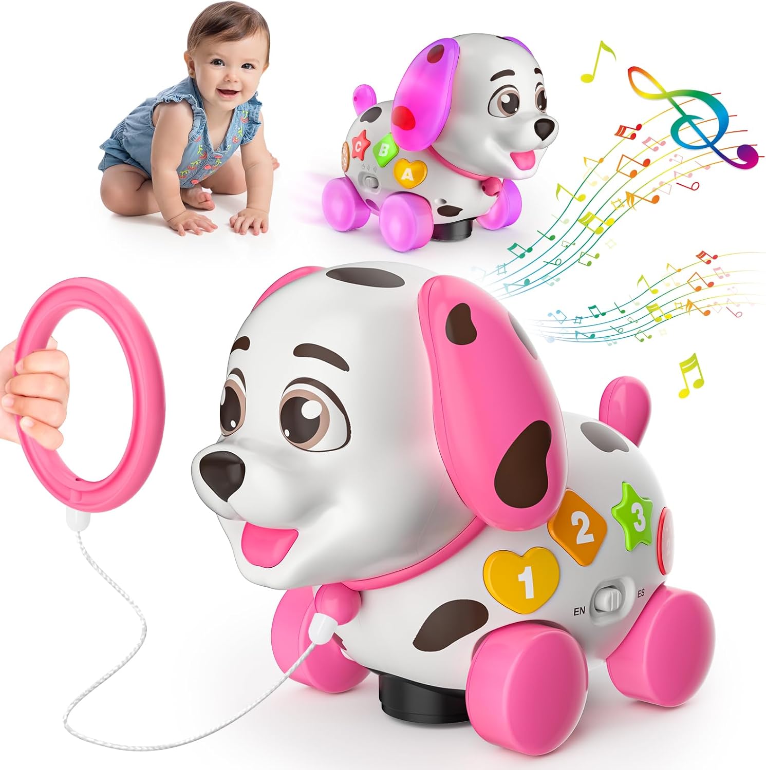 Musical Puppy Toys for 1 Year Old Boy Girl, Crawling & Walking Baby Toy 6-9-12-1...