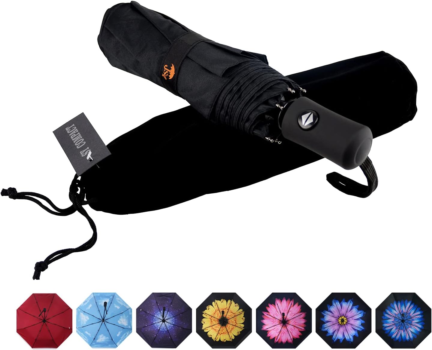 SY COMPACT Travel Umbrella Windproof Automatic Umbrellas-Factory Outlet umbrella...
