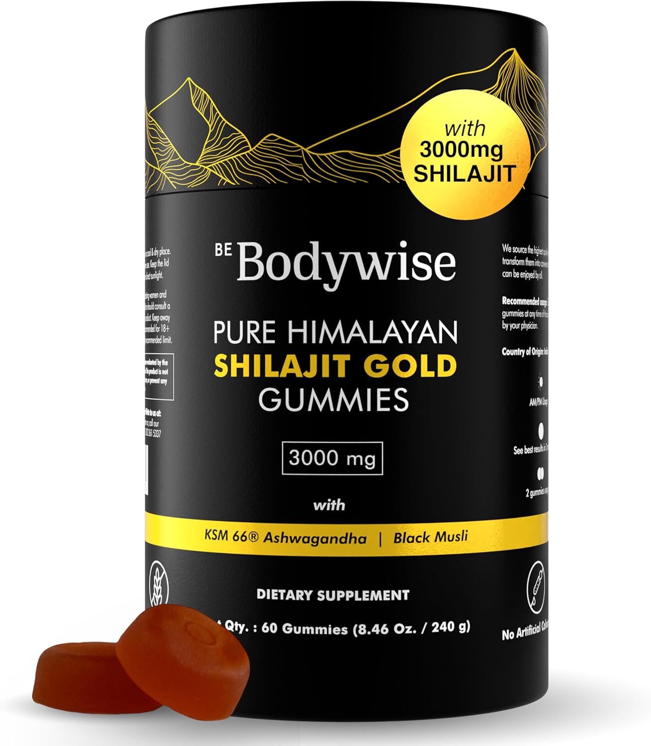 Be Bodywise Pure Himalayan Shilajit Gummies Gold I...