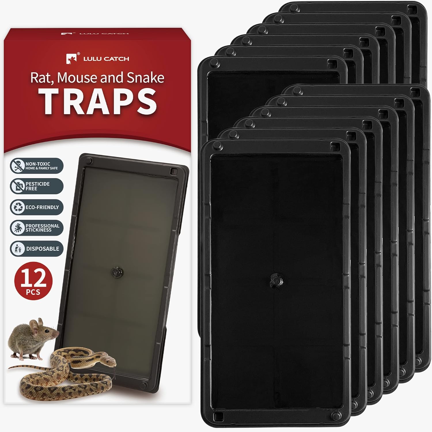 LULUCATCH Super Heavier Mouse Traps 12 Pack for Mi...