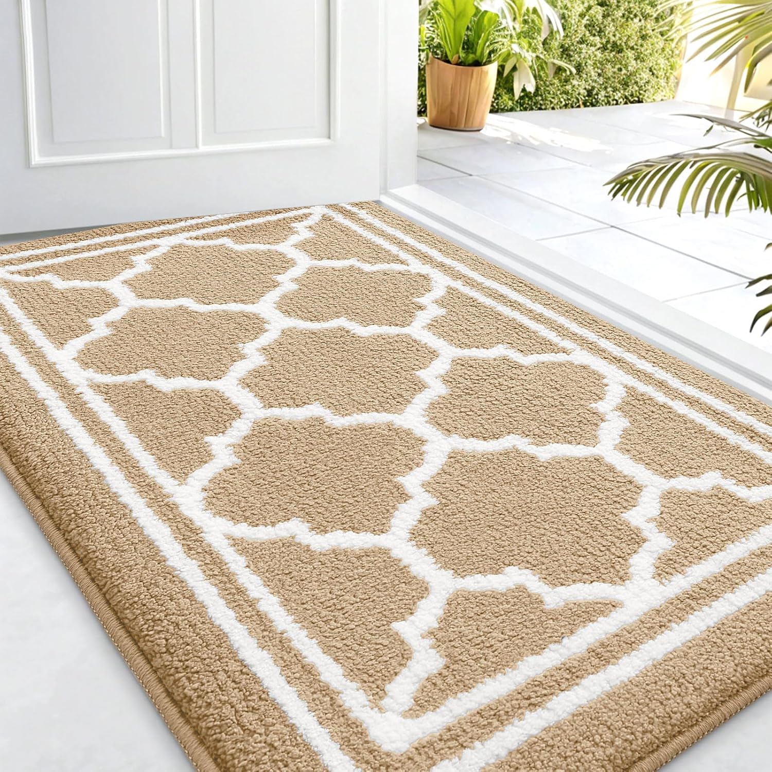Buganda Indoor Door Mat, Dirt-Resistant and Absorbent Doormat, Anti-Slip, Low Pr...