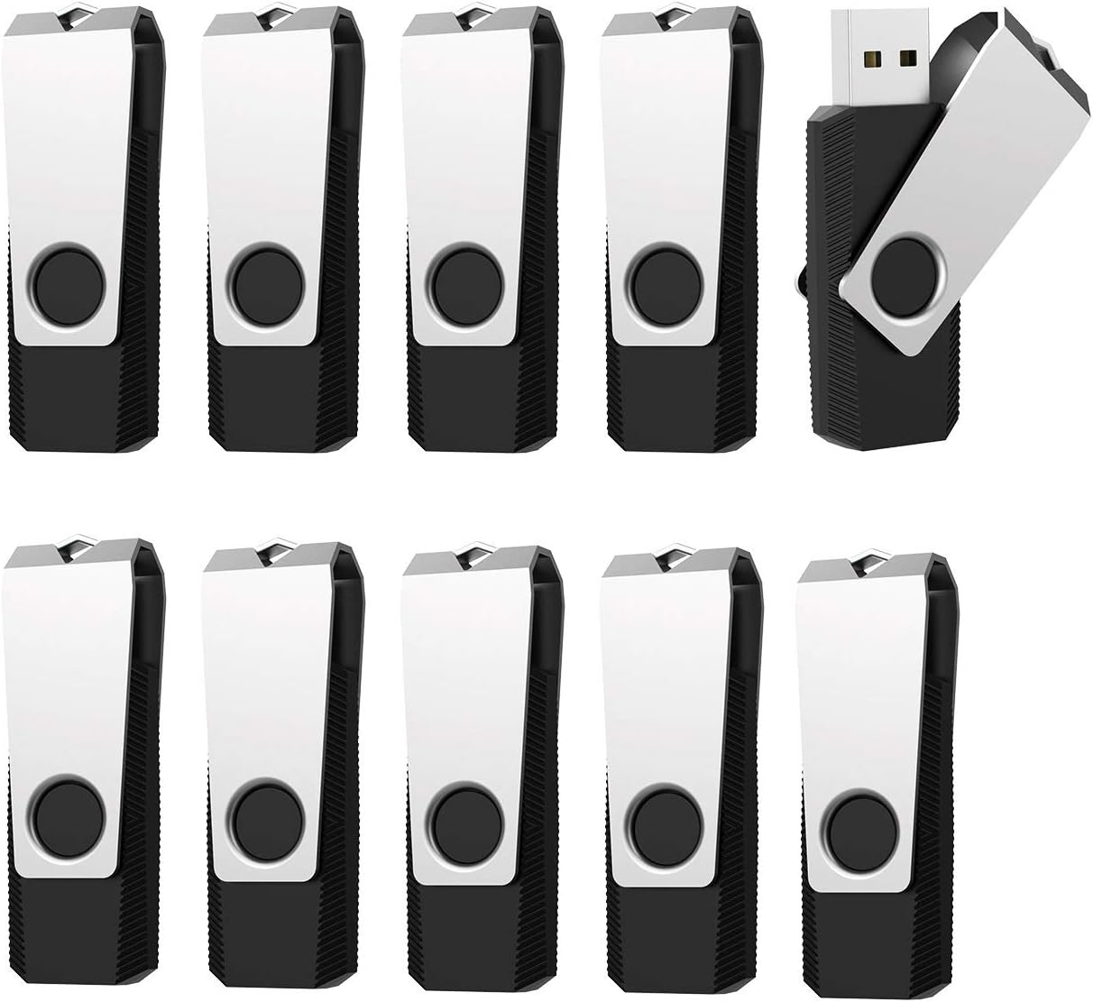 RAOYI 10 Pack USB Stick 8GB USB Memory Stick USB 2.0 Flash Drive Swivel Design T...