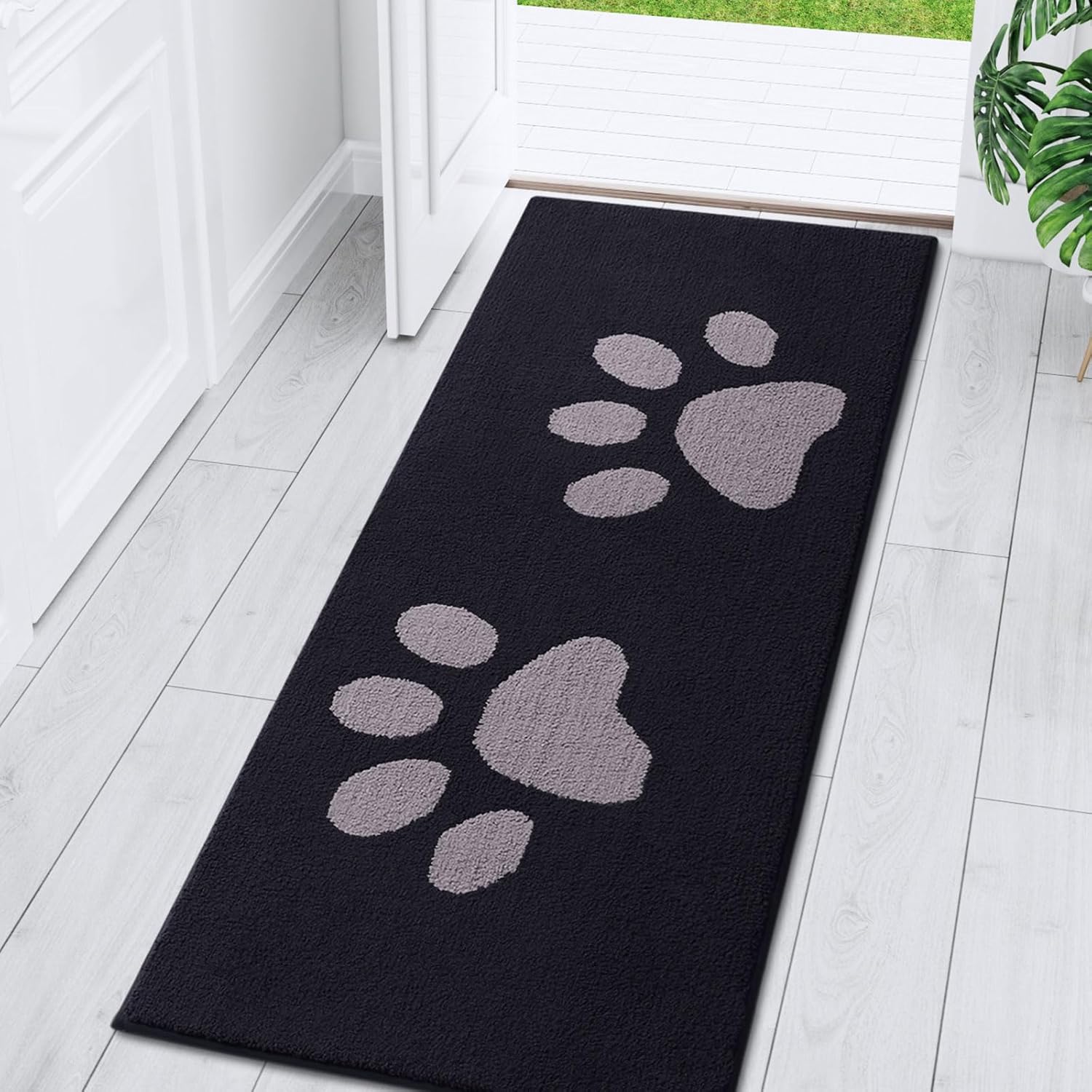 Buganda Dog Door Mat for Muddy Paws, Absorbent Dirt Trapper Washable Indoor Door...