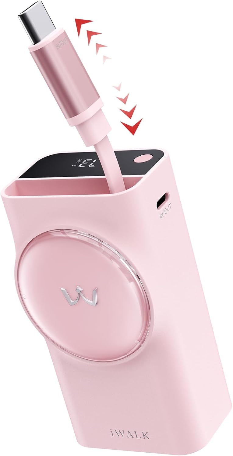 iWALK Portable Charger 10000mAh, 30W Fast Charging Power Bank with Built-in 2.3f...