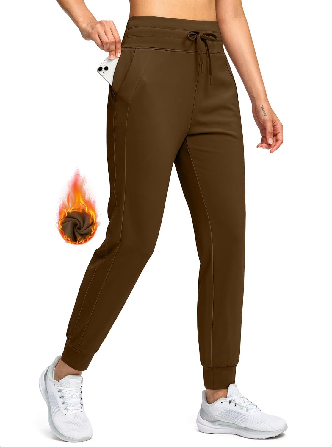 Soothfeel Women's Fleece Lined Joggers Water Resistant High Waisted Sweatpants W...