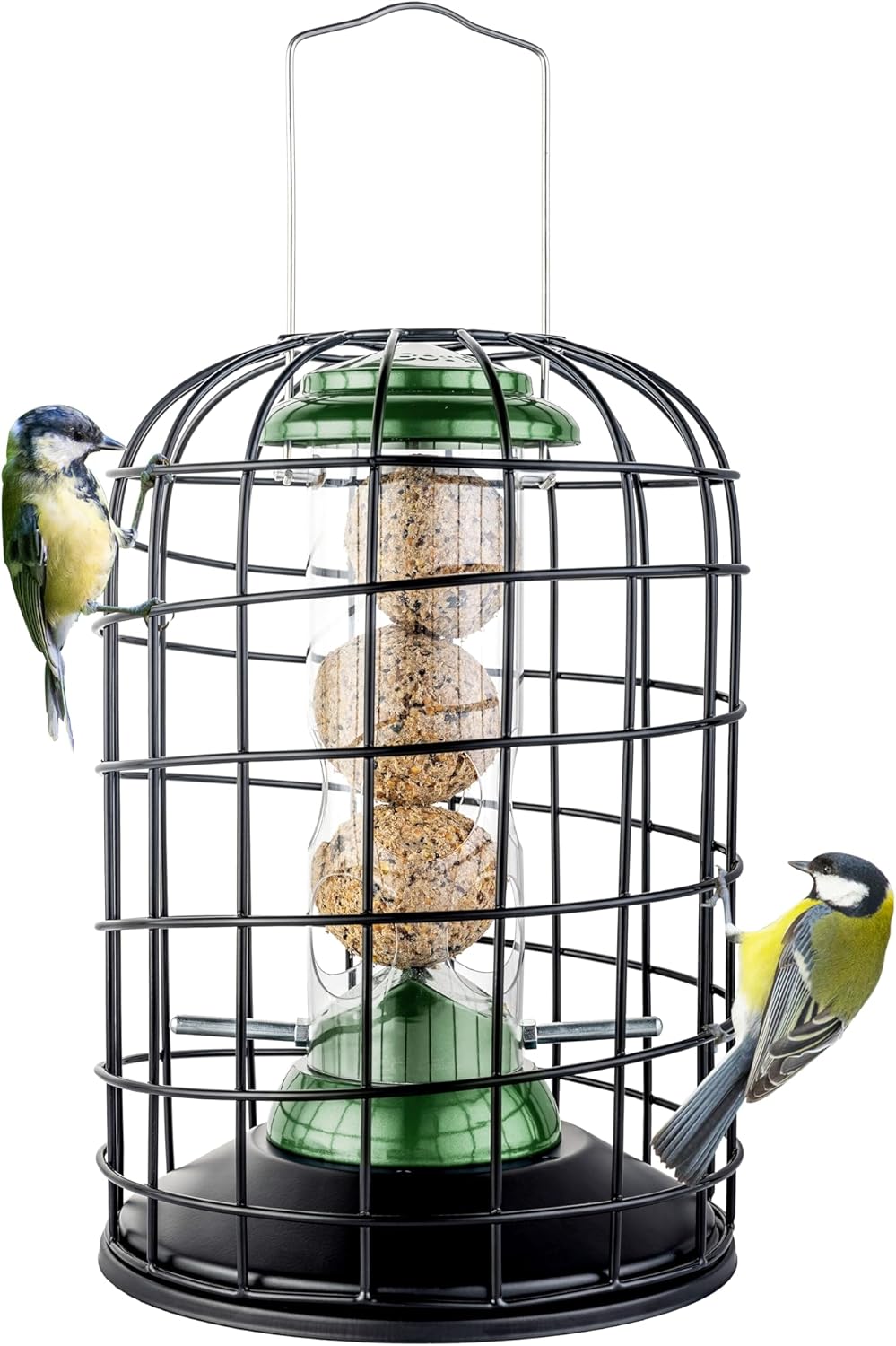 iBorn Squirrel Proof Bird Feeder For Fat Ball, Hanging For Wild Birds Energy Fat...