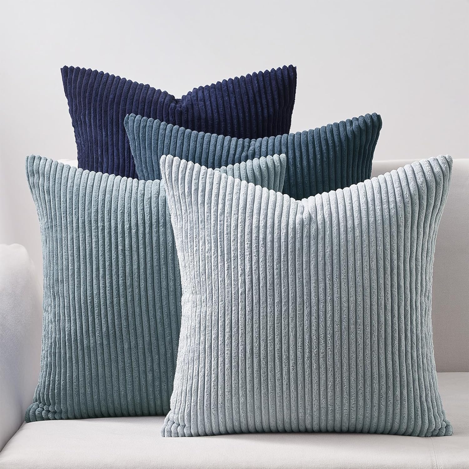Topfinel Blue Cushion Covers 50cm x 50cm Winter Sofa Bed Colorful Cushions Soft...