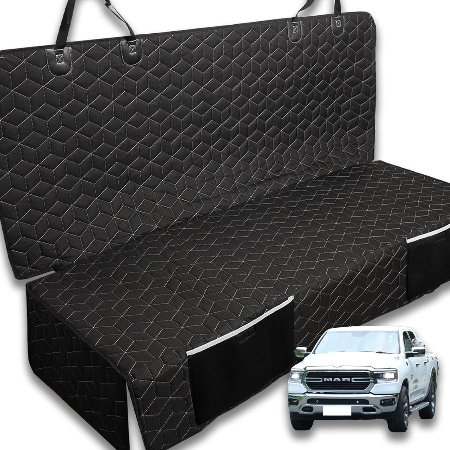 Dog Car Seat Cover for Back Seat, Waterproof Pet Bench Seat Cover for Trucks For...