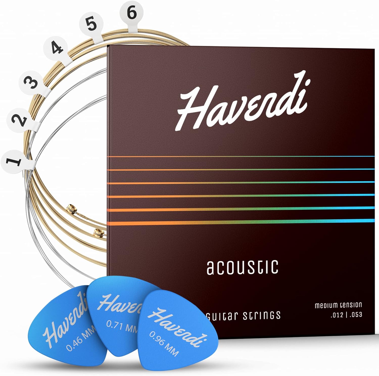 HAVENDI® Guitar Strings acoustic guitar - brilliant sound quality steel strings...