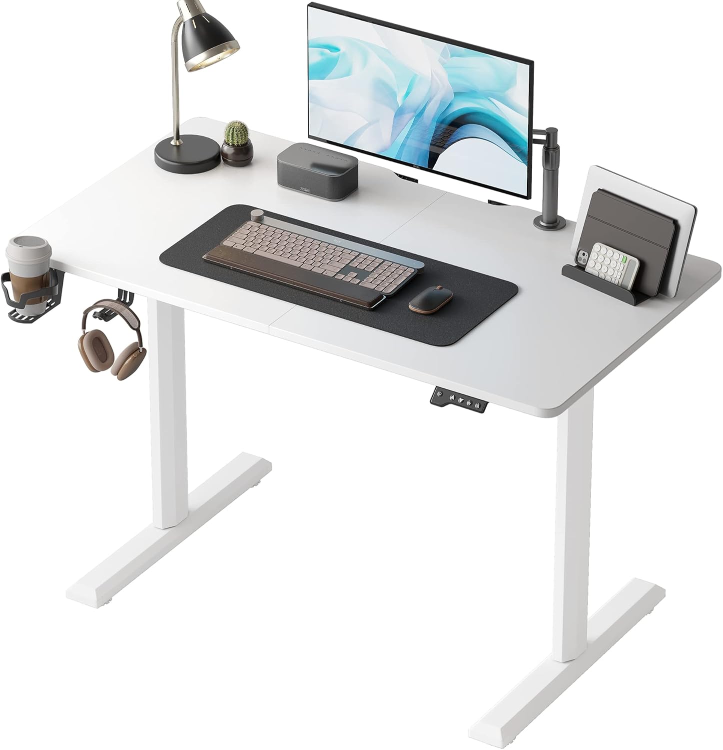FEZIBO 44 x 24 Inches Standing Desk, Height Adjustable Electric Standing Desk, S...