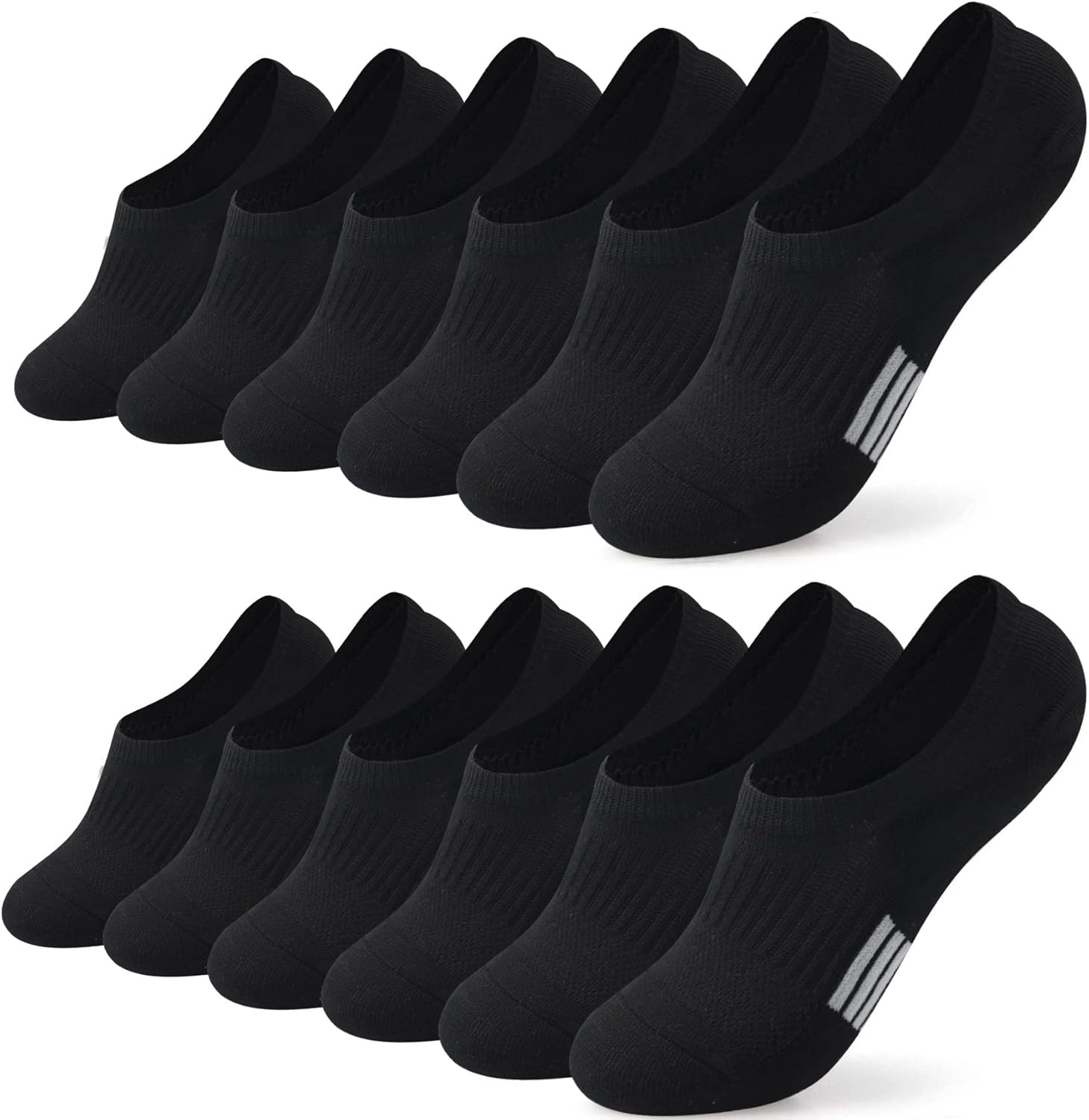 6 Pairs Invisible Ankle Trainer Socks Womens, No Show Low Cut Casual Socks, Non...