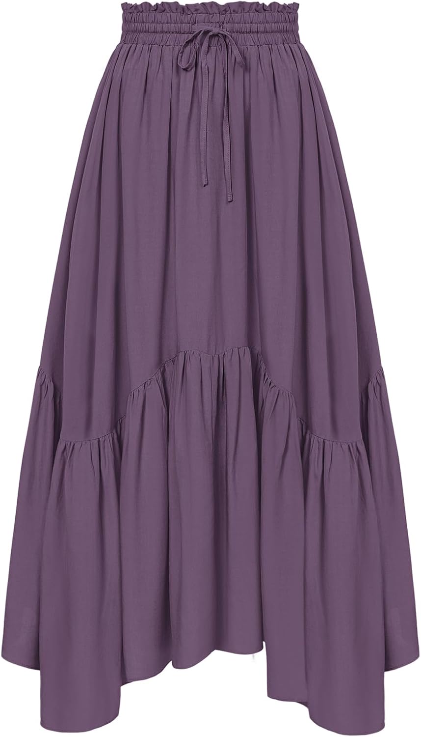 Scarlet Darkness Maxi Skirts for Women High Waist Renaissance Skirt Long Skirt w...
