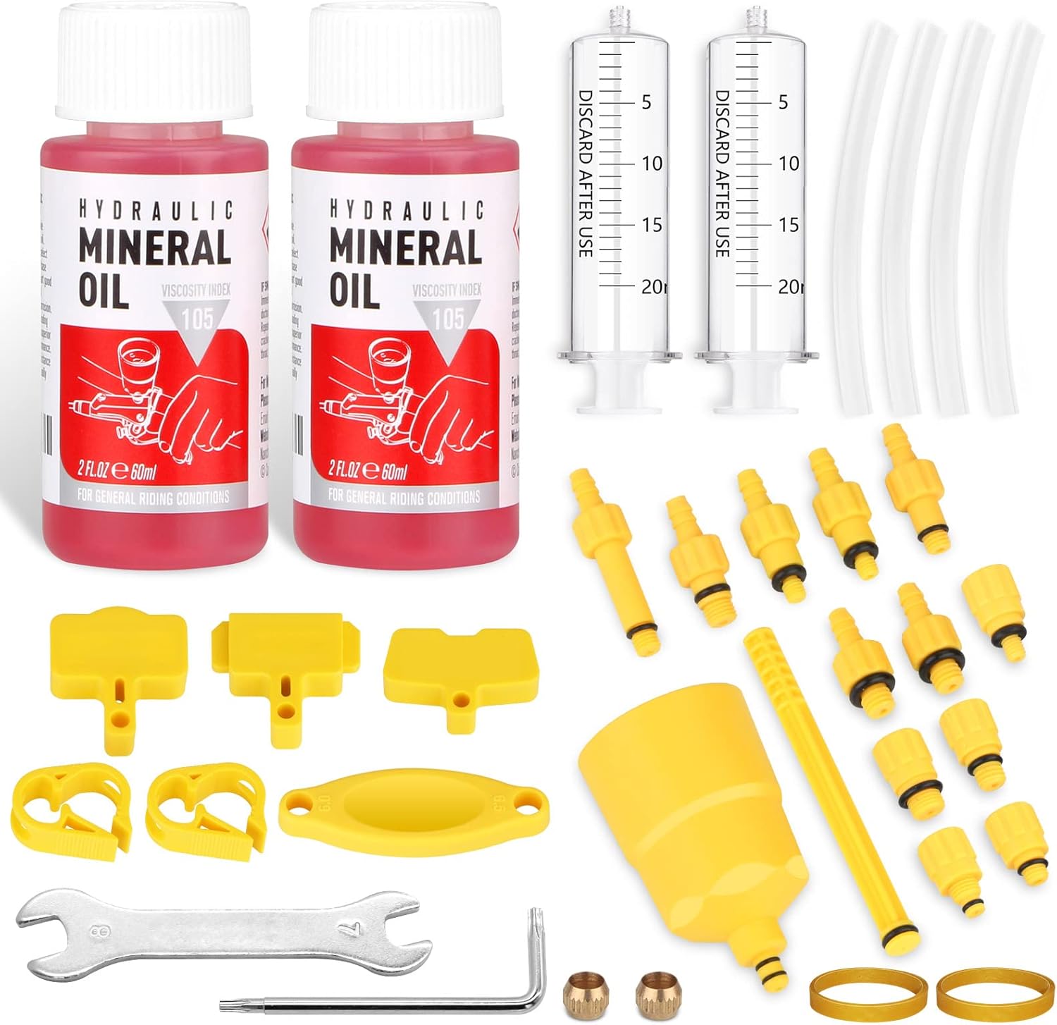 ytorgr Brake Bleed Kit with Mineral Bicycle Brake Fluid 120ml Hydraulic Disc mtb...