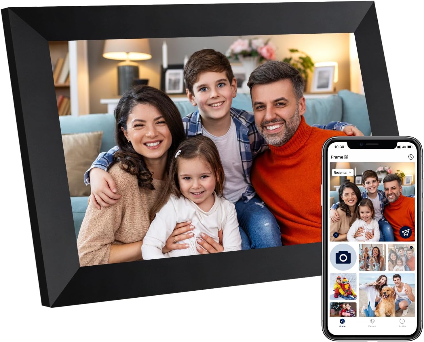 Funcare Digital Photo Frame 10.1 Inch, 1280 * 800 HD IPS Touch Screen Wifi Digit...