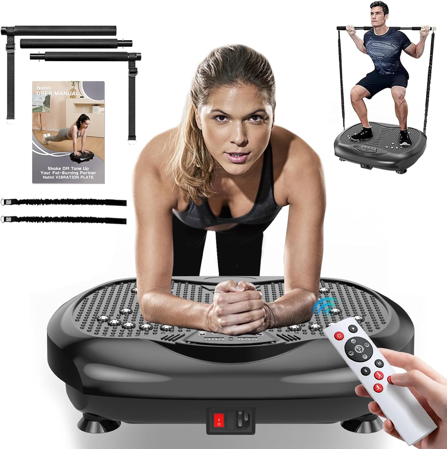 Vibration Plate Exercise Machine - Whole Body Workout Vibration Platform Lymphat...