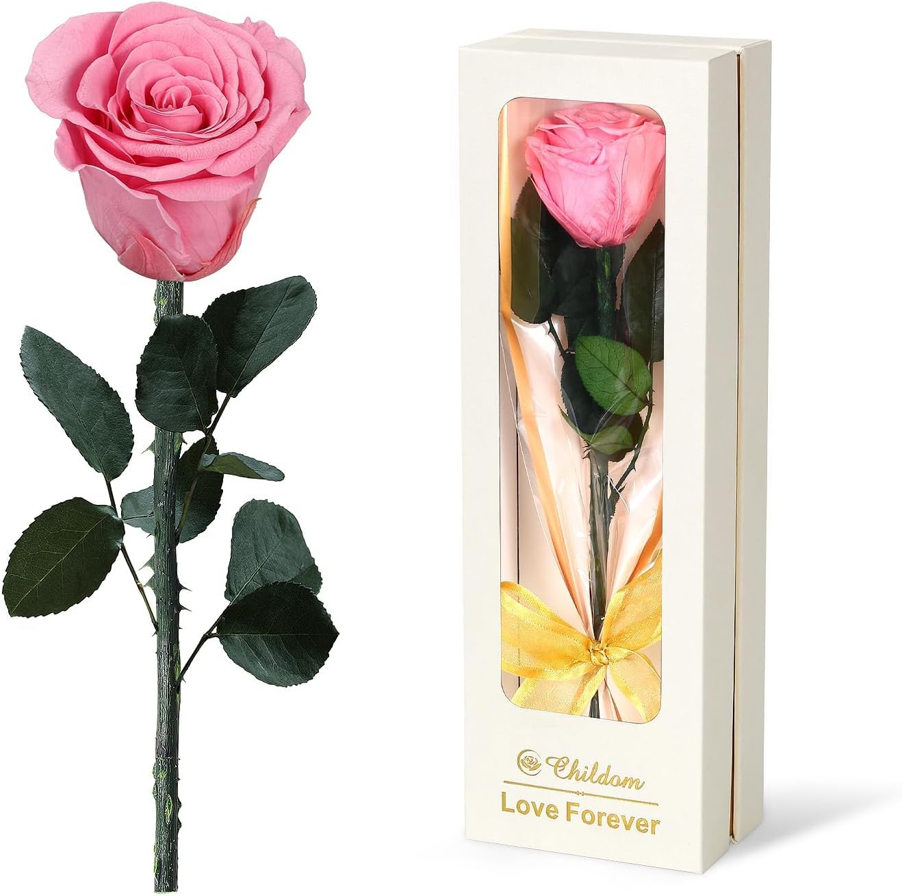 Birthday Gifts for Women,Valentines Rose Gifts for Women,Preserved Pink Rose Flo...