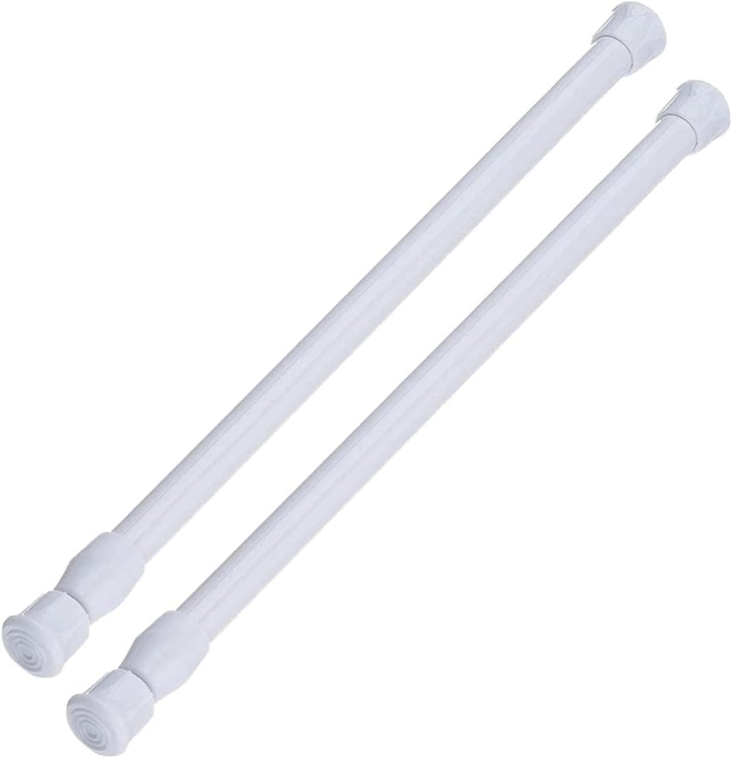 AIZESI Spring Tension Curtain Rods Short Tension Rod (White, 16" to 28"-2Pcs) Wh...